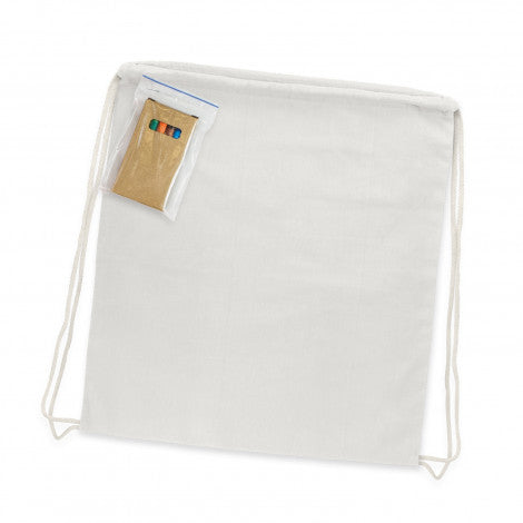 Cotton Colouring Drawstring Backpack - Unbranded (Plain)