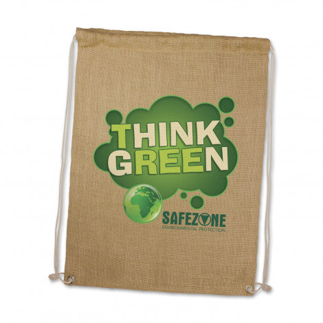 Jute Drawstring Backpack - Unbranded (Plain)