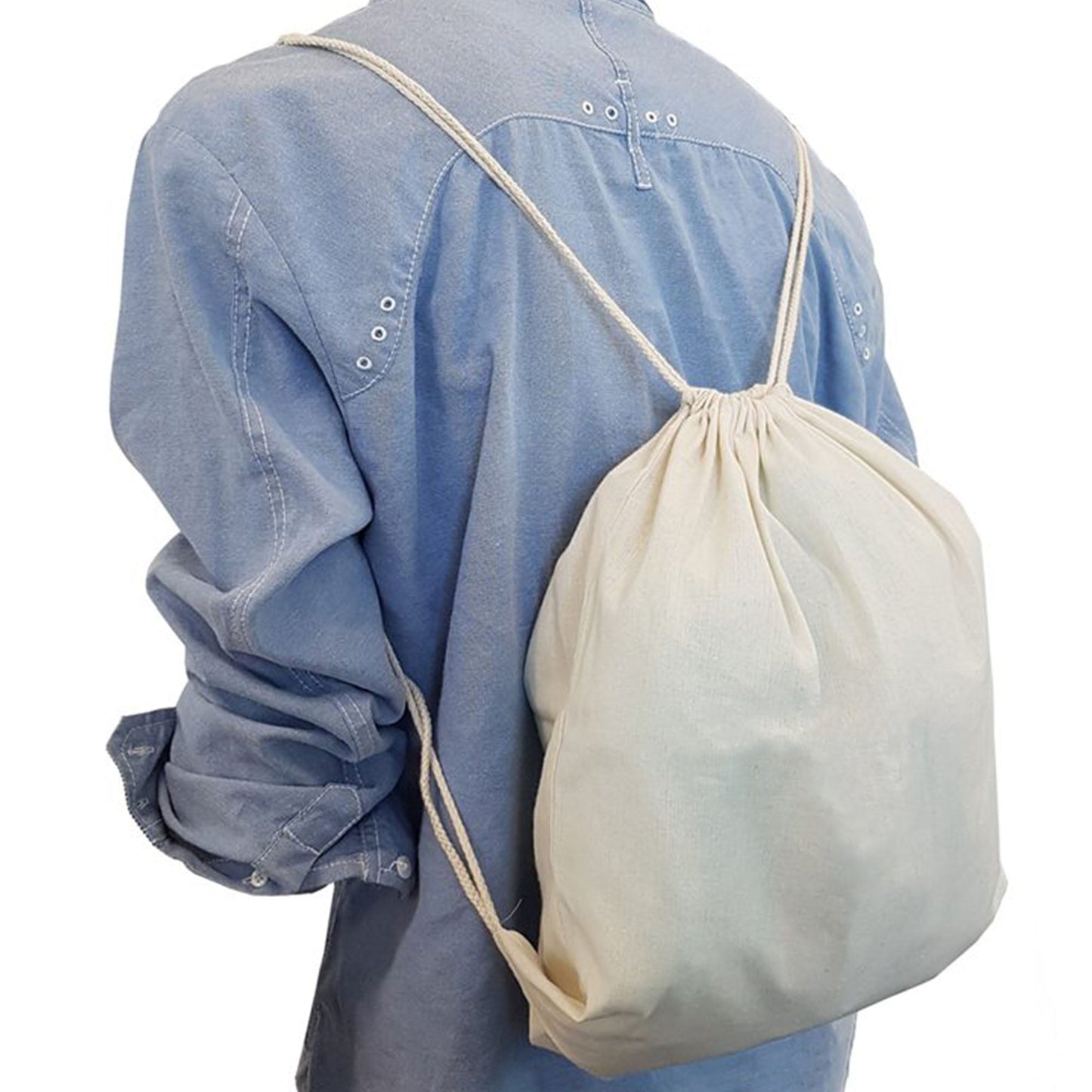 Calico Library Bag Drawstrings - Unbranded (Plain)