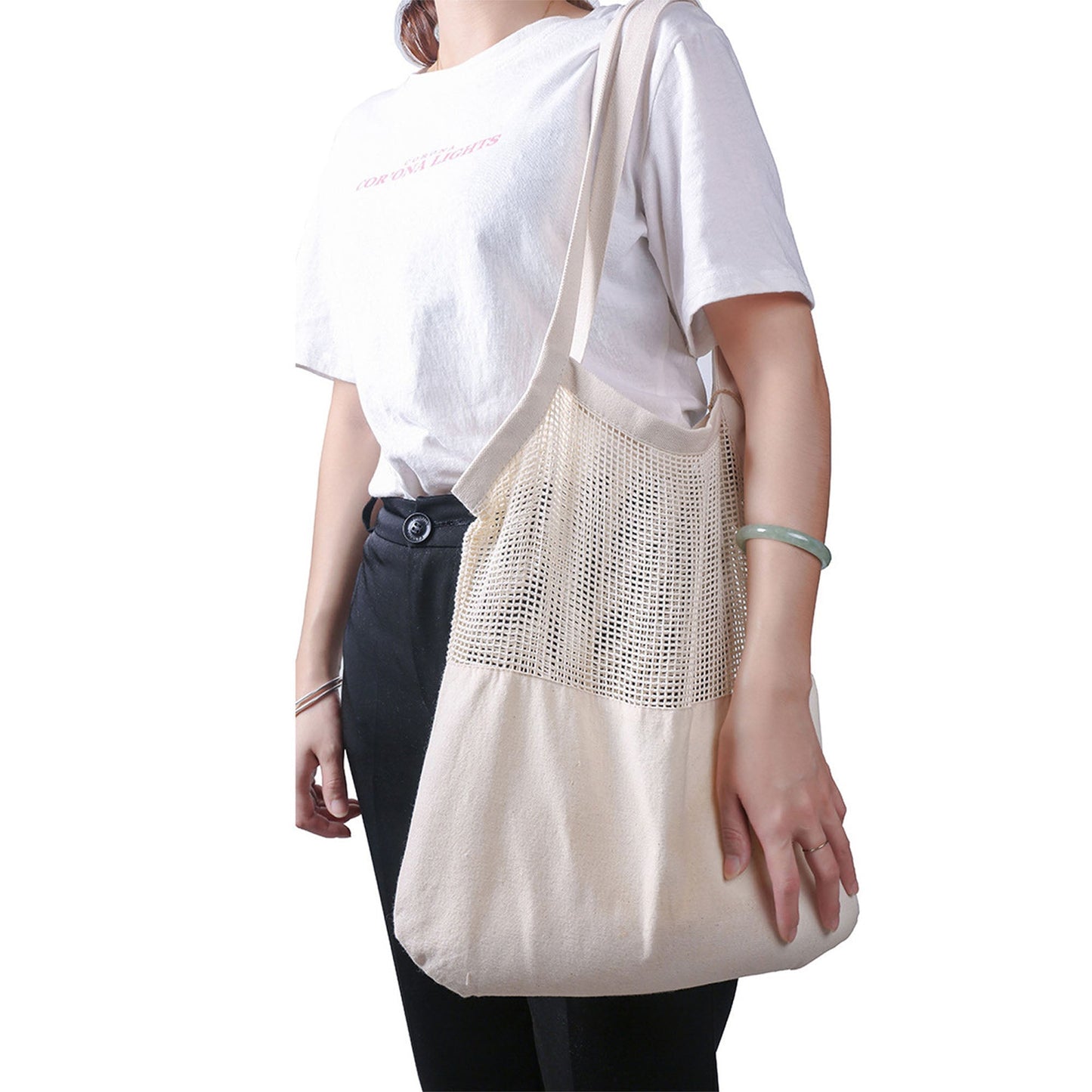 Jamaica Mesh Calico Tote Bag - Unbranded (Plain)