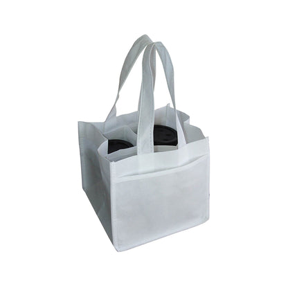 Non Woven 4 Coffee Cups Bag - Unbranded (Plain)