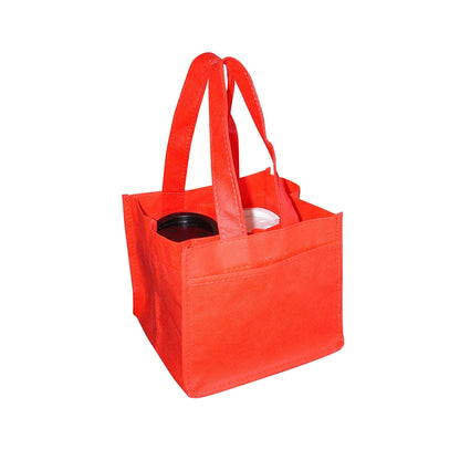 Non Woven 4 Coffee Cups Bag - Unbranded (Plain)