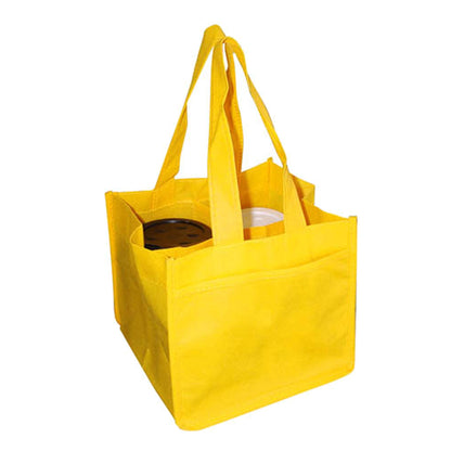 Non Woven 4 Coffee Cups Bag - Unbranded (Plain)