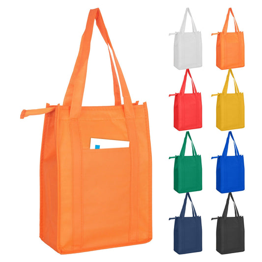 Non Woven Cooler Bag with Top Zip Closure - Unbranded (Plain)