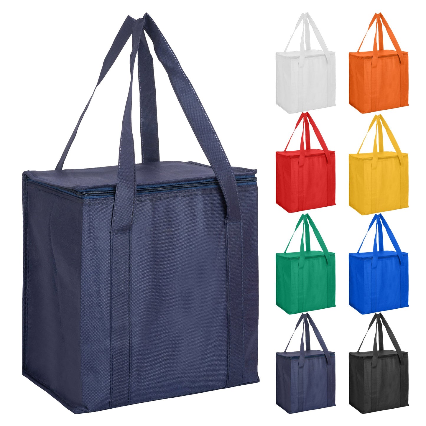 Non Woven Cooler Bag with Zipped Lid - Unbranded (Plain)